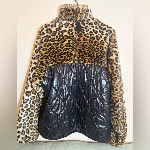 Sandy Liang Jacket - Women's Large Black - Faux Leopard Ski Coat Designer - Picture 13 of 13